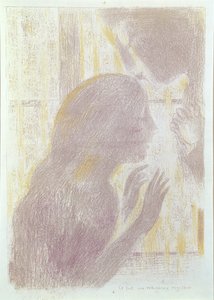 それは宗教的な謎でした（紙に鉛筆とクレヨン） 作： Maurice Denis